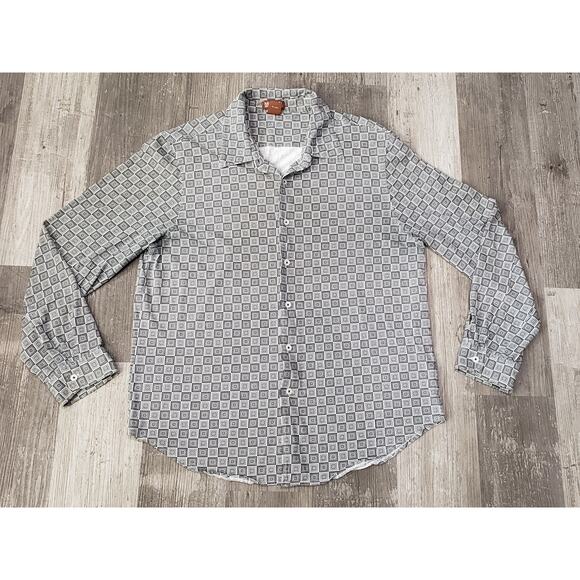 Michael Kors Abstract Art Design Long Sleeve Button Down Collared Dress Shirt - Picture 8 of 8